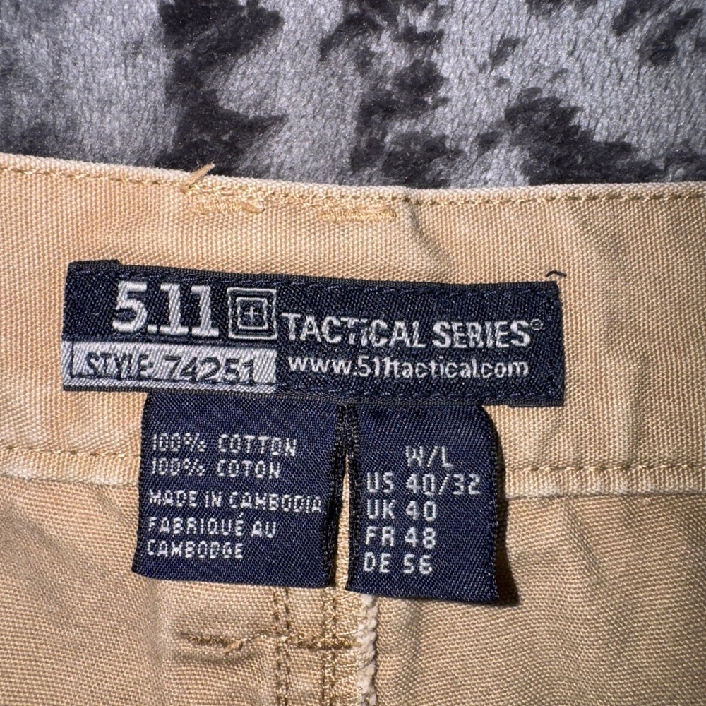 5.11 Tactical Series 74251 Mens Khaki Cotton Canvas‎ Cargo Work Pants 40x32 - Picture 6 of 16